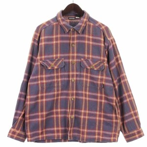 パタゴニア Patagonia ネルシャツ 長袖 チェック 53862 パープル M メンズ