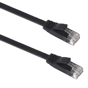 【VAPS_1】Cat6 LANケーブル 《ブラック》 《5m》 カテゴリ6 フラット 薄型 LANケーブル 送込