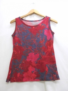 YOHJIYAMAMOTO+NOIR ヨウジヤマモトプリュスノアー 花柄ノースリーブ Sleeveless 3 NN-T85-166 毛100% MADE IN JAPAN