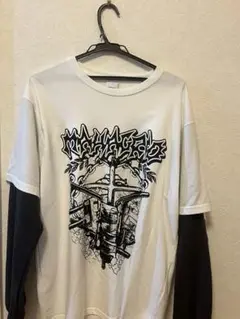 mahagrid レイヤードロングスリーブTシャツ