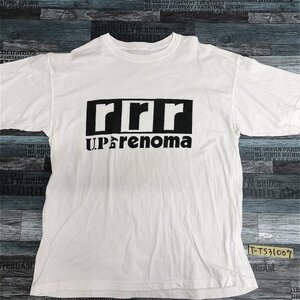 U.P renoma ユーピーレノマ メンズ ビッグロゴ 半袖Tシャツ 白黒