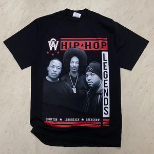 LA発 【2XL】 WC HIPHOP LEGENDS アンダーグラウンド グラフィック ヘビーウェイト Tシャツ 黒 コンプトン ロングビーチ クレンショー