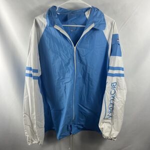 Biotherm Unisex Blue/White Long Sleeve Water Resistant Zip Up Jacket Size XL 海外 即決