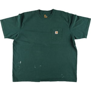 古着 ビッグサイズ カーハート Carhartt ORIGINAL FIT 半袖 ワンポイントロゴポケットTシャツ メンズXXXL /eaa432763