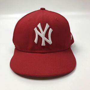 キッズ　ニューエラ New Era キャップ ニューヨークヤンキース CAP 赤　red メジャーリーグ　53.9cm BROOKLYN