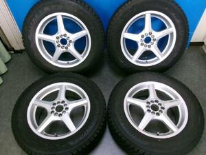 【送料無料】深溝 国産 ブリヂストン BLIZZAK DM-V3【225/65R17 102Q】Zauber EURO SPOKE【17インチ 7J+38 10HM】RAV4 ハリアー CX-5