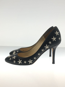 JIMMY CHOO◆パンプス/34.5/BLK/レザー