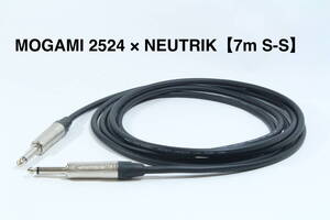 MOGAMI 2524 × NEUTRIK 【7m S-S】 ギターケーブル　モガミ