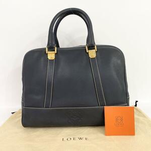 《大特価！》 ロエベ LOEWE ハンドバッグ ボストンバッグ アマソナ アナグラム 総柄 ネイビー 0331229