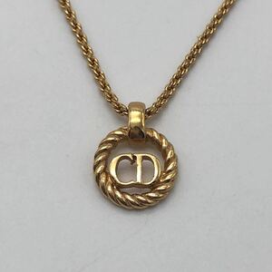 Christian Dior クリスチャン ディオール ネックレス ゴールド CDロゴ アクセサリー P3401