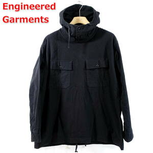 【定番】エンジニアードガーメンツ　コットンネル　プルオーバーシャツ　Engineered Garments　（Cagoule Shirt）　サイズＳ　黒