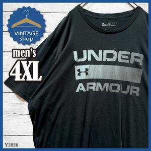 【UNDER ARMOUR】古着アメリカTシャツ半袖メンズ4XLブラック