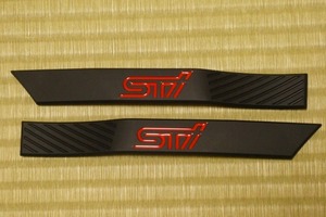 スバル SUBARU インプレッサ IMPREZA WRX STI フロントフェンダー エンブレム サイド ガーニッシュ R205 GRB GRF GVB GVF 赤文字 