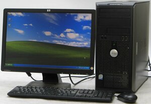 DELL Optiplex 755-E6550MT ■ 19インチワイド 液晶セット ■ Core2Duo-E6550/DVDROM/希少OS/動作確認済/WindowsXP デスクトップ