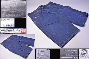 DIESEL ★ ディーゼル ★ 069VFストレッチ ★ D-KROOSHORT-Y-NE ★ デニム ハーフパンツ ★ SIZE 28 ★ 175/74A ★ 短パン ★ 中古品 ★