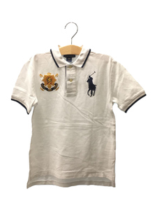 POLO RALPH LAUREN◆ポロラルフローレン/ポロシャツ/140cm/コットン/WHT/ホワイト/ビックポニー