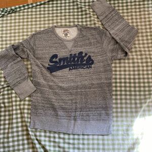 メンズSmiths胸ロゴ入りＬＬグレー混ざり布地スミスアメリカン新品シンプルで素敵3シーズン着用可能