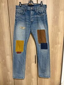 828 paul smith ポールスミス レッドイヤー　切り替えパッチワーク デニムパンツ ジーンズ