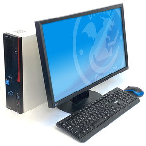 富士通＜22型パソコンセット＞Corei7-第4世代・8GB・SSD256GB・DVD・Win11・Office2021・無線LAN・キーボード・マウス