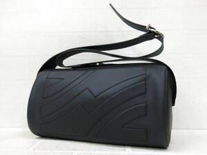 ◆超美品◆Salvatore Ferragamo フェラガモ◆ガンチーニ◆カーフ レザー 本革◆ショルダー バッグ◆ブラック シルバー金具◆A8930