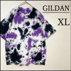 メンズ服新品タイダイ染め半袖TシャツXL　白紫黒 春夏物 一点物　ブランド　丸首