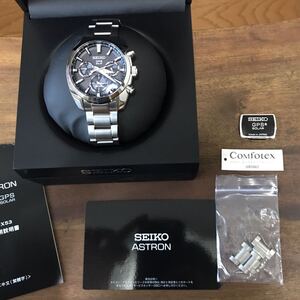 送料込　SEIKO セイコー クロノグラフ ASTRON アストロン　５X53　SBXC021　注意：表面傷・色ムラあり