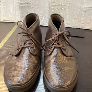 【10683】VANS CHUKKA LEATHER MOCHA ヴァンズ　チャッカ　レイザー　モチャ ブラウン 靴 ショートブーツ シューズ 27.0cm メンズ　茶色