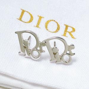 【美品】ディオール dior CD ピアス シルバー レディース 1026 両方 両耳 アクセサリー ロゴ