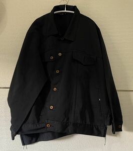 【USED】COMME des GARCONS HOMME PLUS　製品染め ポリ縮絨ねじれジャケット ブラック コムデギャルソンオムプリュス サイズM