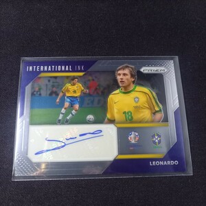 【直筆サイン】レオナルド　2024 Panini Prizm Copa America Auto Leonardo ブラジル代表　ミラン　鹿島アントラーズ