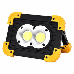 LED投光器 LED作業灯 充電式 電池式 4MODE 20W COB 小型 薄型 軽量 持ち運び 災害 ライト 屋外照明 tecc-toukou