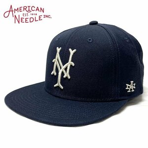 AMERICAN NEEDLE アメリカンニードル Negro League ニグロリーグ 【定価4900円＋税】 CAP SMU672A-NYC NAVY フリーサイズ