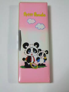 昭和レトロ　筆箱　petit panda プチ　パンダ　両面開き　ベニス　日本製　未使用品　いがらし ゆみこ? デッドストック　igarashi design　