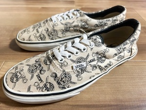 良品、USA企画、レア! VANS バンズ ERA エラ スカルパイレーツ 26cm US8 スケートハイ オールドスクール オーセンティック スリッポン