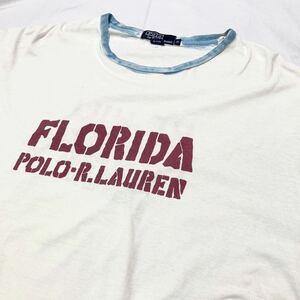 希少 レア 90s usa製 vintage Ralph Lauren FLORIDA CHARITY OLD ビンテージ ラルフローレン チャリティー 救済 tシャツ XL 藤原ヒロシ