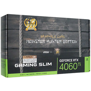 MSI製グラボ GeForce RTX 4060 Ti 8G GAMING SLIM MONSTER HUNTER EDITION PCIExp 8GB [管理:1000028796]