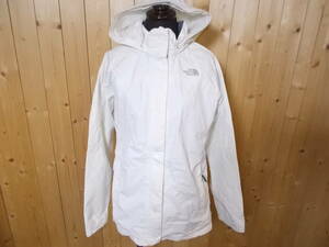 e520◆THE NORTH FACE HYVENT ジャンパー◆GIRLS XLサイズ 子供 ガールズ ノースフェイス ナイロンブルゾン ホワイト 白色 古着 4L