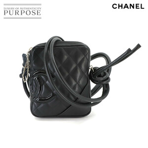 新品同様 シャネル CHANEL カンボンライン スモール ポシェット ショルダー バッグ レザー ブラック A25177 Cambon Line Bag 90243436