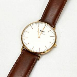 1479★ Daniel Wellington ダニエルウェリントン Classic B36R7 クォーツ 腕時計 ウォッチ 2針 ホワイト ピンクゴールド レザーバンド