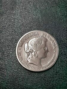 アンティークコイン　ペルー　10センタボ硬貨　PR10C0326