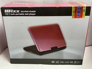 10.1インチ ポータブルDVDプレーヤー ピンク Wizz DV-PW1040P　未開封新品