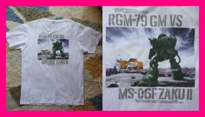 激レア ガンダム　RGM-79　GM VS MS-06F　ザクⅡ　Tシャツ　白　シャツ