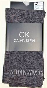 （レディス・厚手レギンス・新品）CALVAN KLEIN カルバンクライン グンゼ㈱ L～LL ヒップ90～103㎝ 10分丈 リブ調 濃グレー ￥4,500＋税