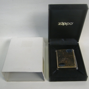 【未使用】Zippo（ジッポー） 両面加工 24金メッキいぶし 3ミクロン