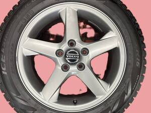 希少！ハブ径 65Φ SB5型 VOLVO V70 AWD クラッシック純正ホイール＆PIRELLI スタッドレスセット 205/55R16 4本！！RB型 S60にも適合です。