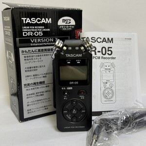 E474-ST32-144 ティアック TASCAM タスカム DR-05 リニアPCMレコーダー ICレコーダー ボイスレコーダー ブラック 通電確認済み 箱付き