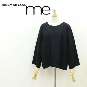 ◆me ISSEY MIYAKE ミー イッセイミヤケ プリーツ ドルマンスリーブ トップス カットソー 黒 ブラック