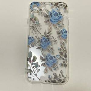 新品　iPhoneSE2.3 iPhone7/8スマホケース 青い薔薇 花柄 ガーデン 植物 おしゃれ水色　ブルー 女性向け ソフトケース　花