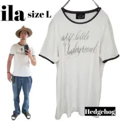 【完売品】ila アイラ 半袖 リンガー Tシャツ ヴィンテージ ホワイト白 L