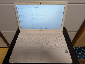 1円スタート 富士通 ノートPC FMVA50C2WP Core i7-7700HQ メモリ8GB SSD 500GB HD 液晶 Windows11 インストール済み